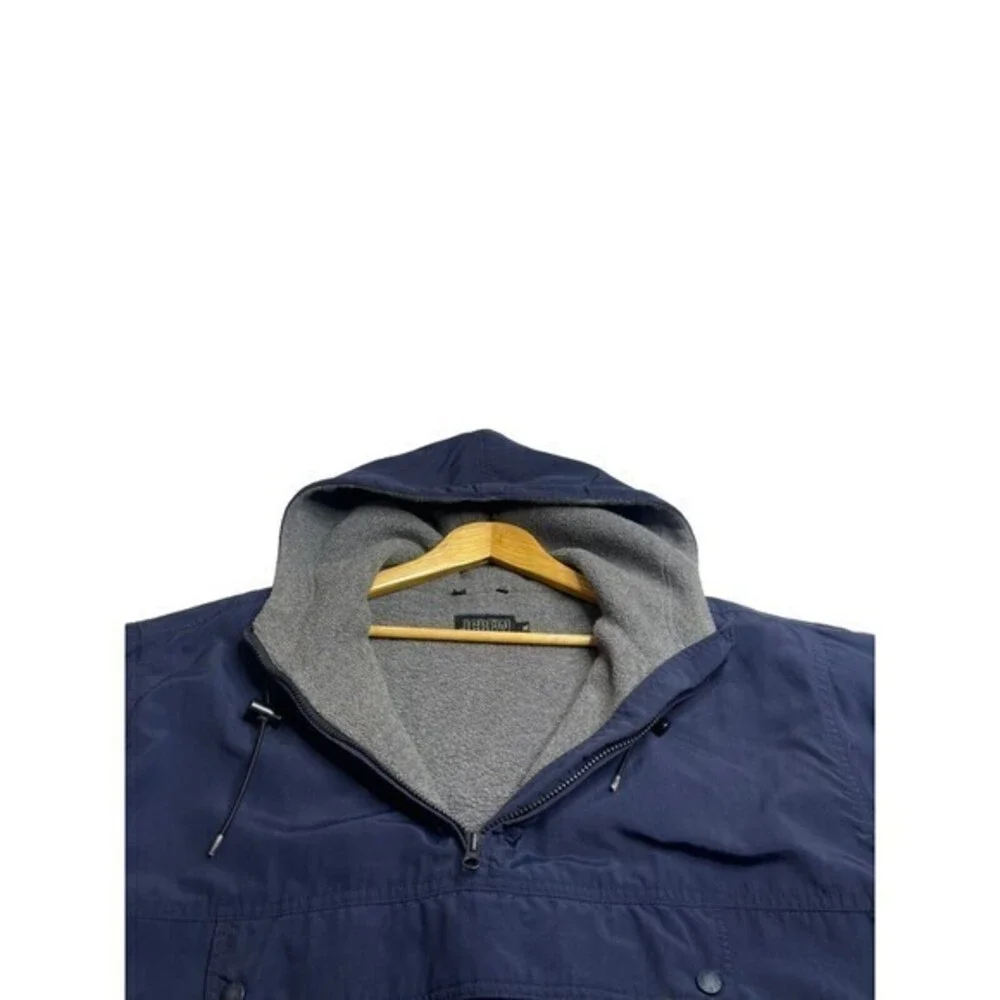 J.Crew Men’s hooded pullover 3‎ season jacket Quarter Zip W Kangaroo Pocket XL